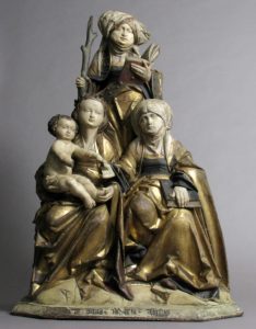 The Virgin and Child, Saint Anne, and Saint Emerentia on view at The Metropolitan Museum of Art