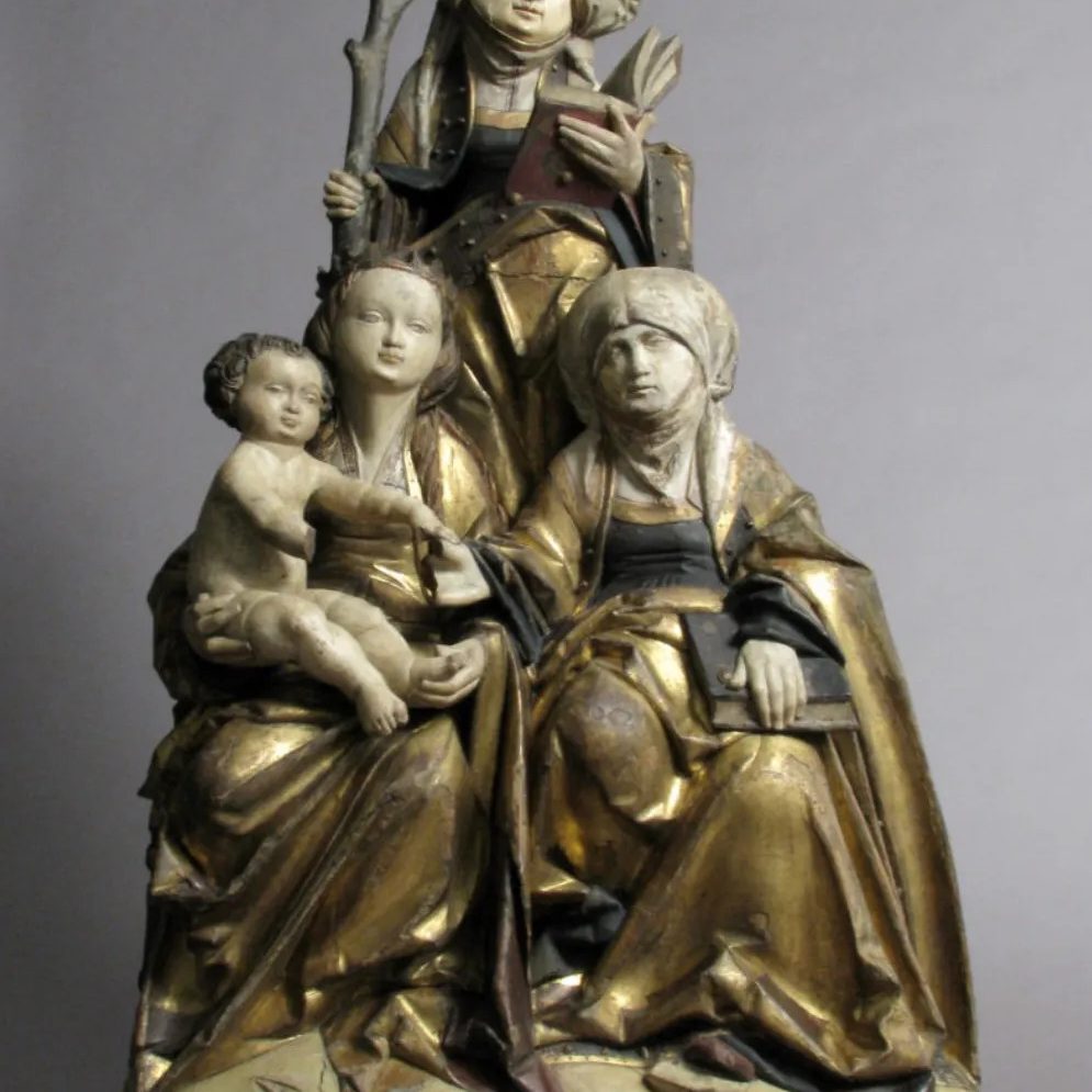 The Virgin and Child, Saint Anne, and Saint Emerentia on view at The Metropolitan Museum of Art